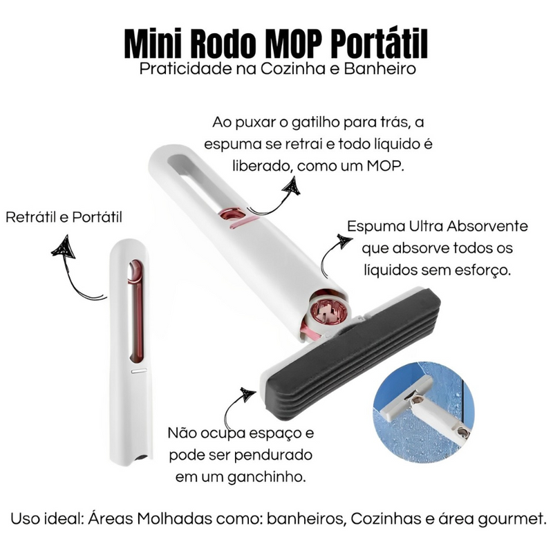 Mini Mop Esfregão de Limpeza Multifuncional - DinoTech